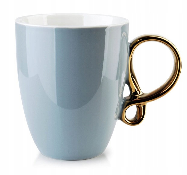 

Kubek Porcelanowy Infinity Złoty Szary 370 ml.