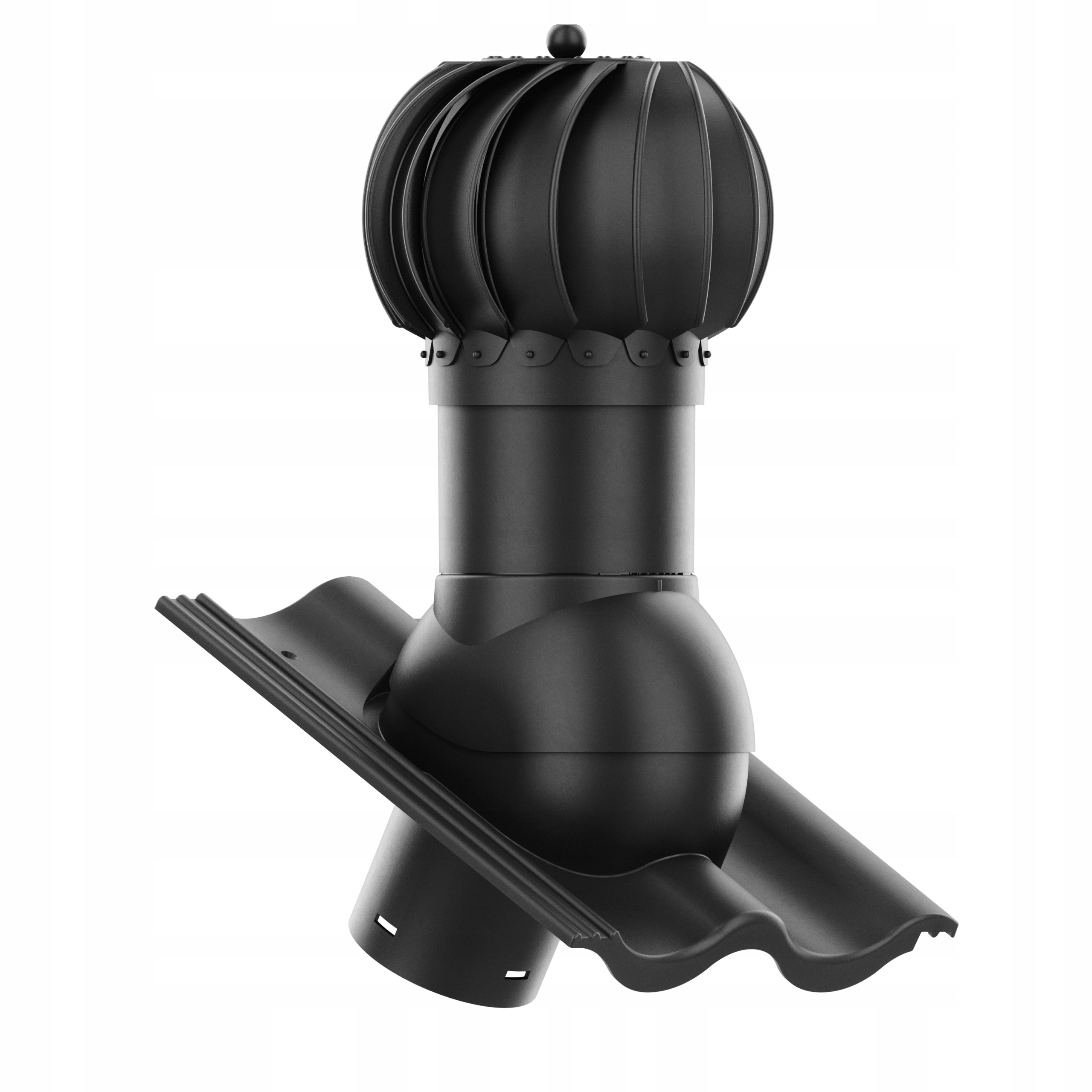 Větrací komín Otočný kulatý fi125 Nelskamp Sigma Černý