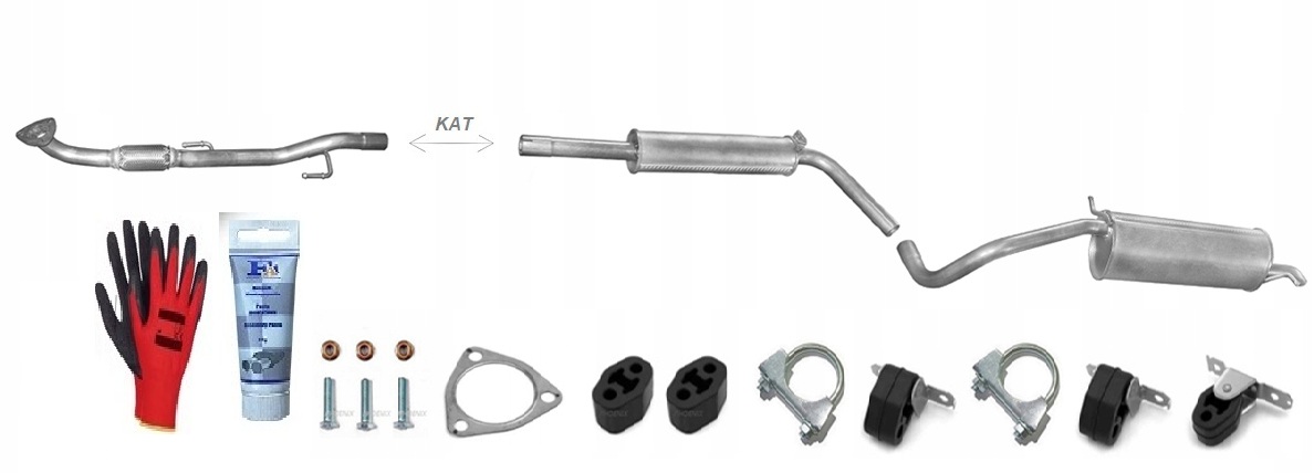 Škoda Fabia 1.4 (2006-2009) sada tlumičů výfuku bonus