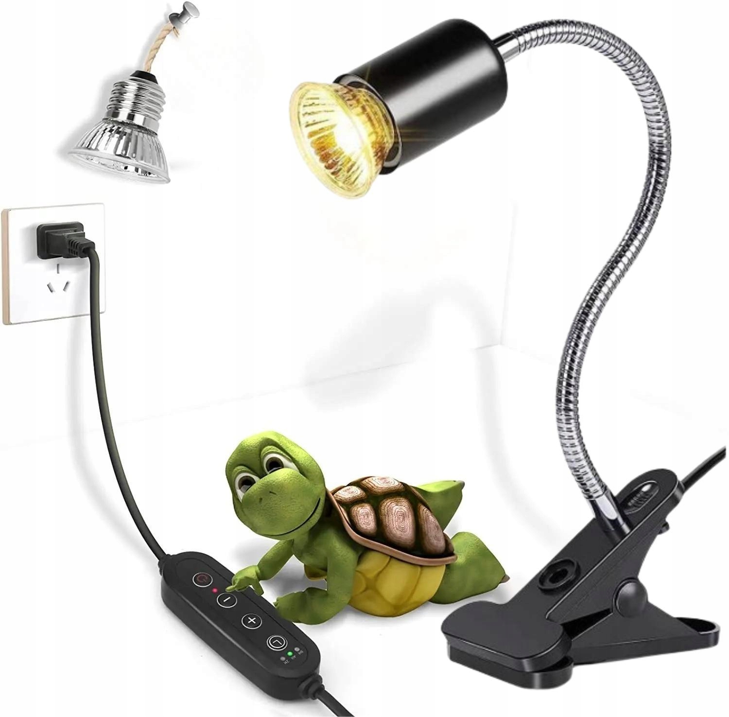 Levně Topná Lampa Do Terária Želva S Klipem Topná Lampa Pro Želvy A