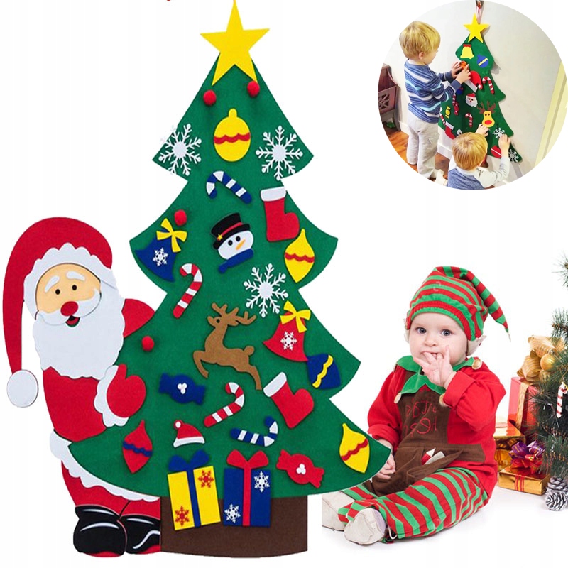 

Choinka Sensoryczna Diy Montessori Filcowa +5m Led