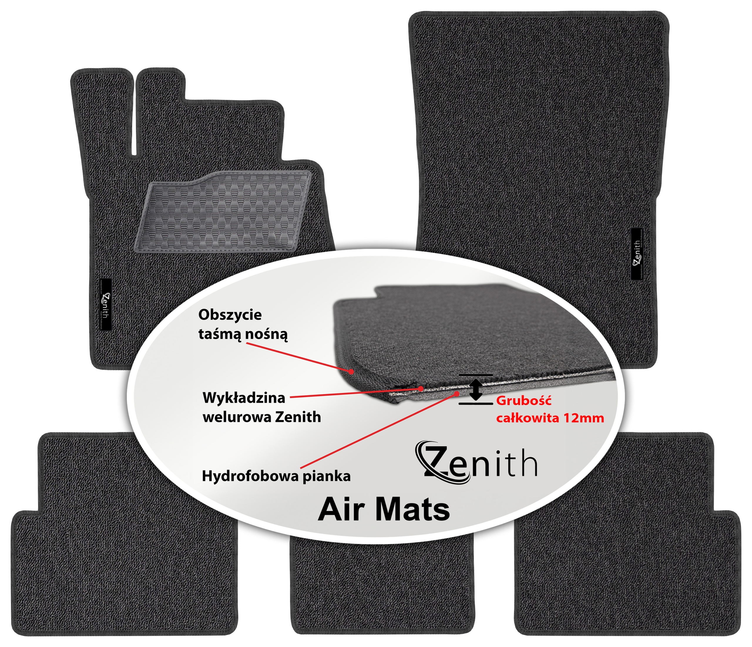 G-Class W463 Long 2002-2018 Velurové koberce do auta Zenith Air Mats