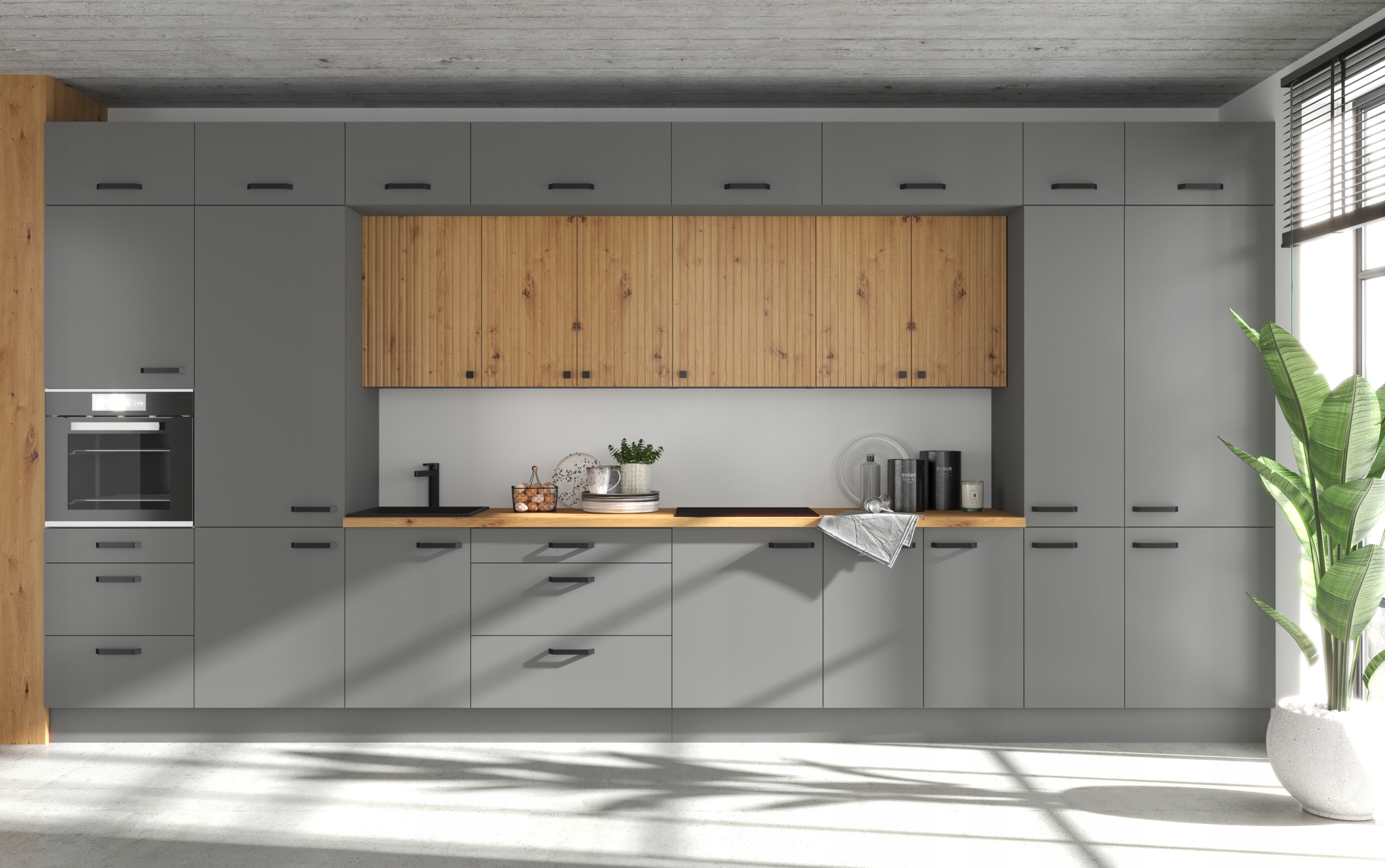 Szafka kuchenna górna otwarta 15x90 VIVA antracyt Kod producenta 15G90OTW