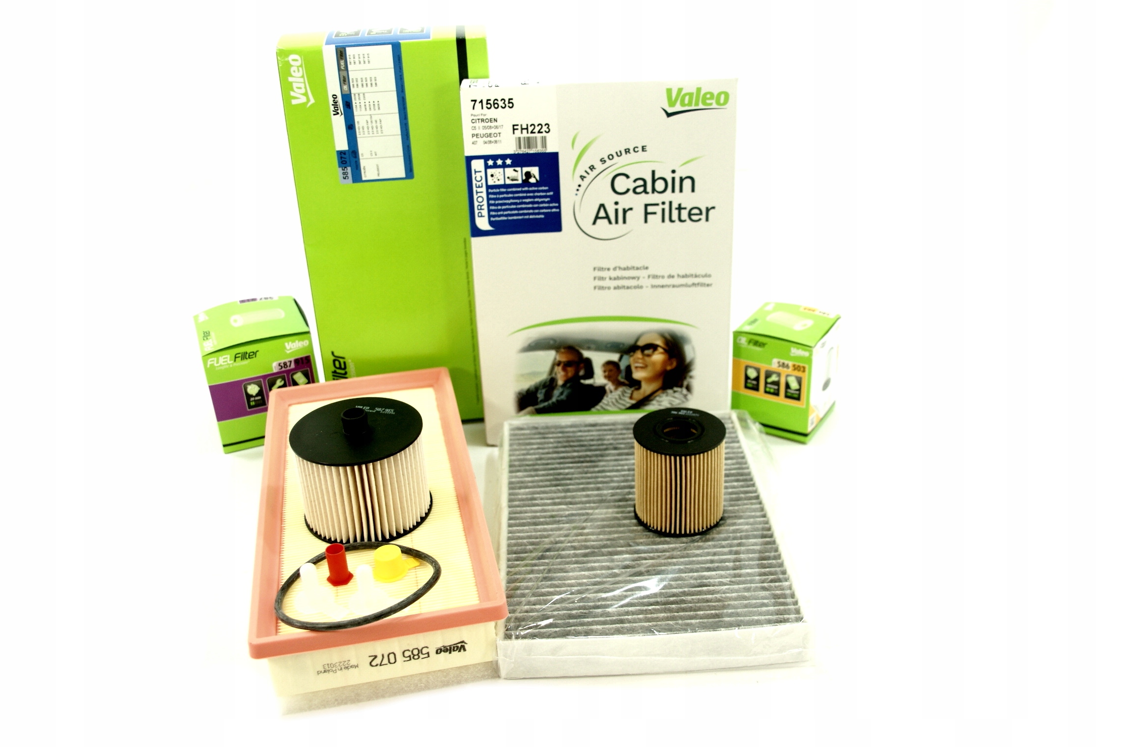 585072 - КОМПЛЕКТ ФІЛЬТРІВ VALEO PEUGEOT 407 2.0 HDI