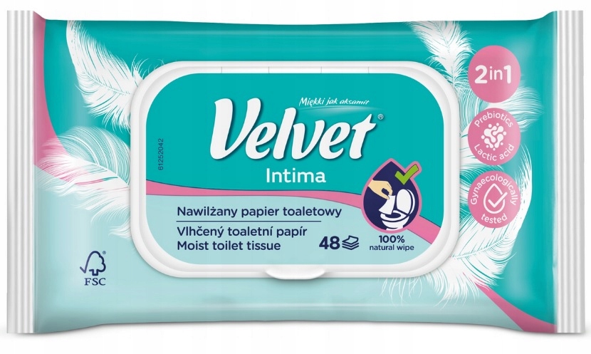 

Velvet papier toaletowy nawilżany Intima 1op 48szt