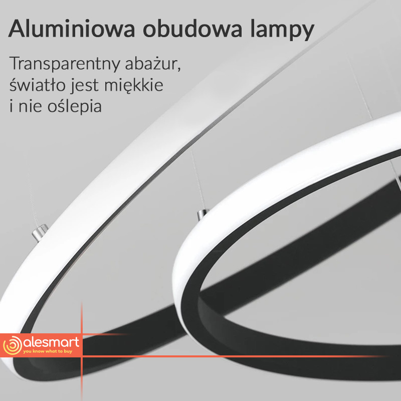 Lampa wisząca LED 20+40+60 76W Zewnętrzny 3 RING Marka inna