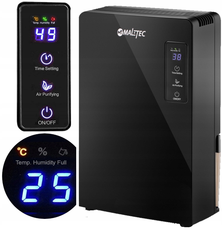 OSUSZACZ POWIETRZA POCHŁANIACZ WILGOCI CICHY WYDAJNY 0,7L ZBIORNIK 2,2L 90W Stan opakowania oryginalne