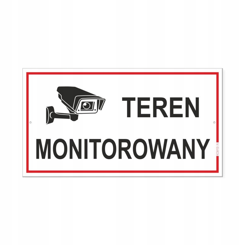 Tabliczka TD TEREN MONITOROWANY 30x16,5cm