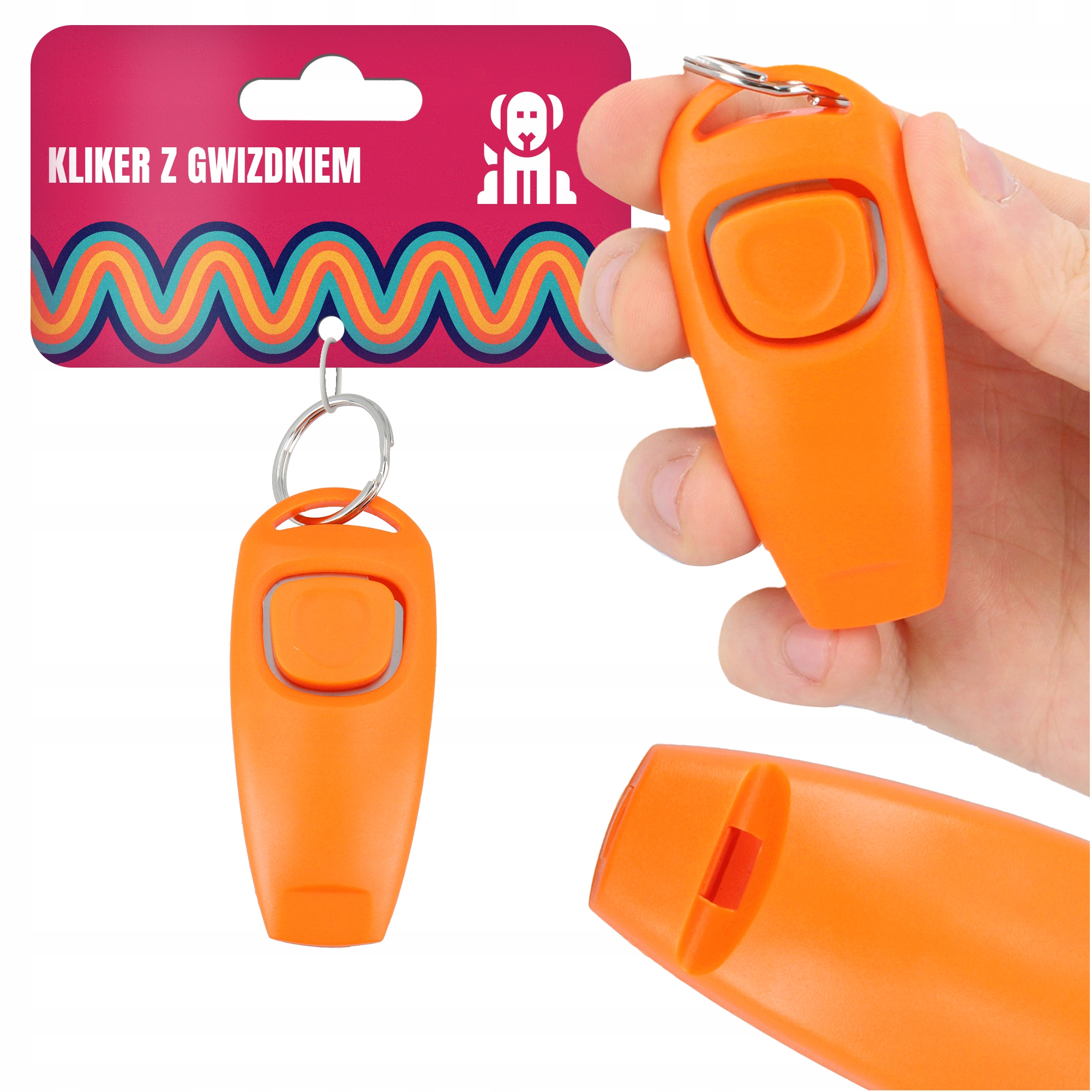 

Kliker Gwizdek 2w1 Klikacz Clicker do Tresury Psa