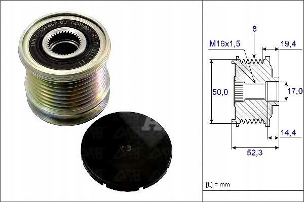 Ina Pásové Kolo Alternátoru Db Asistent řidiče #28