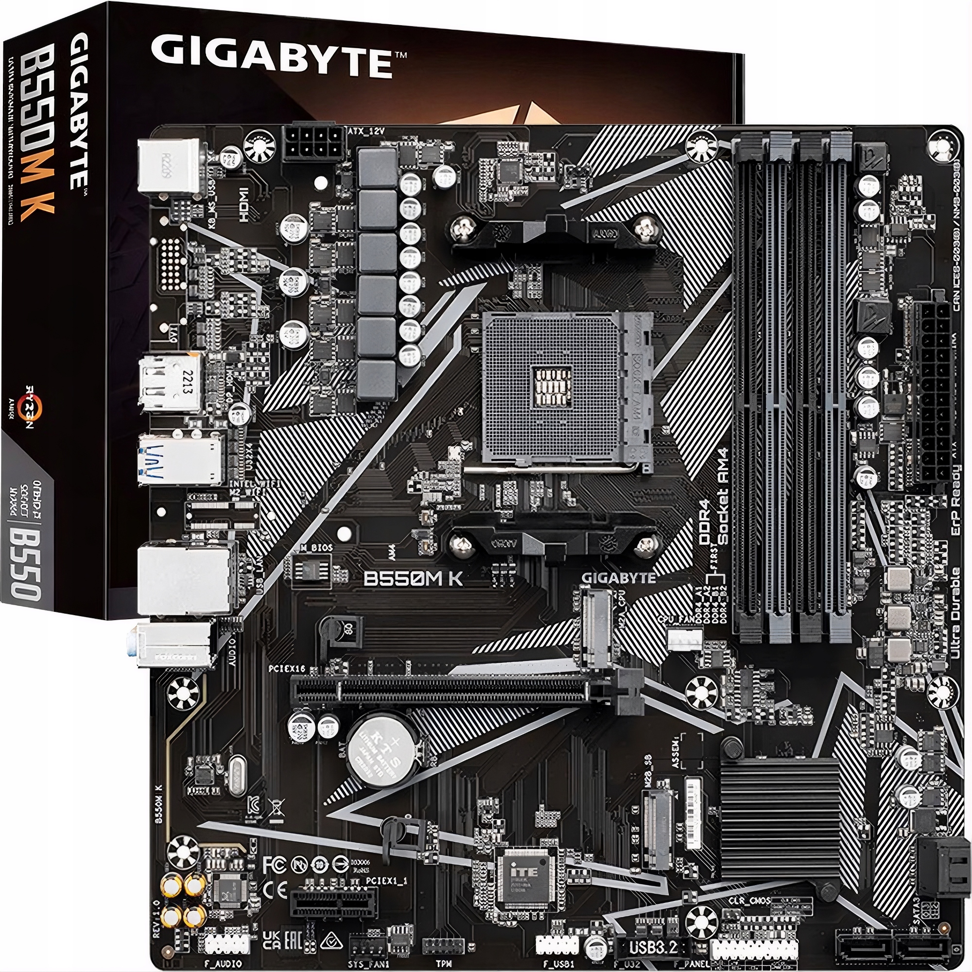Материнская плата Micro ATX Gigabyte B550M K