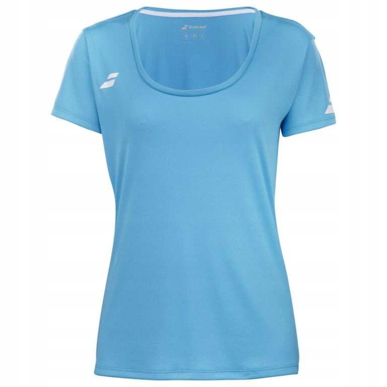 Koszulka tenisowa juniorska Babolat Play Cap Sleeve Top niebieska 12-14 lat
