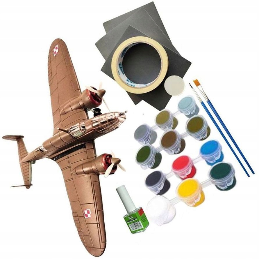 Model Los II letadlo na lepení lepidlo Barvy Štětce Špachtle Páska