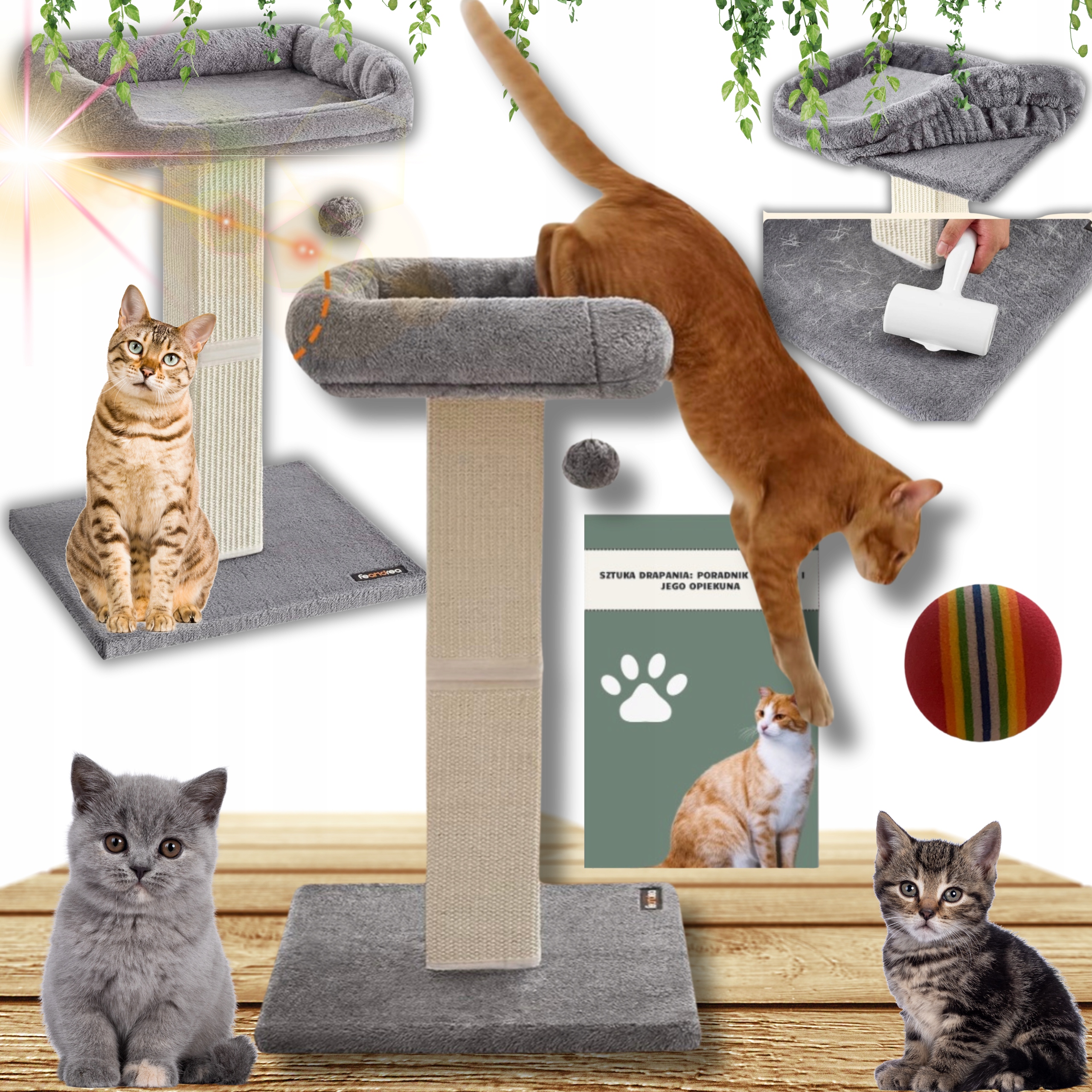 Škrabací Stoly Pro Kočky , Prkna, Škrabací Strom, Postel Pelíšek Věž, Sisal