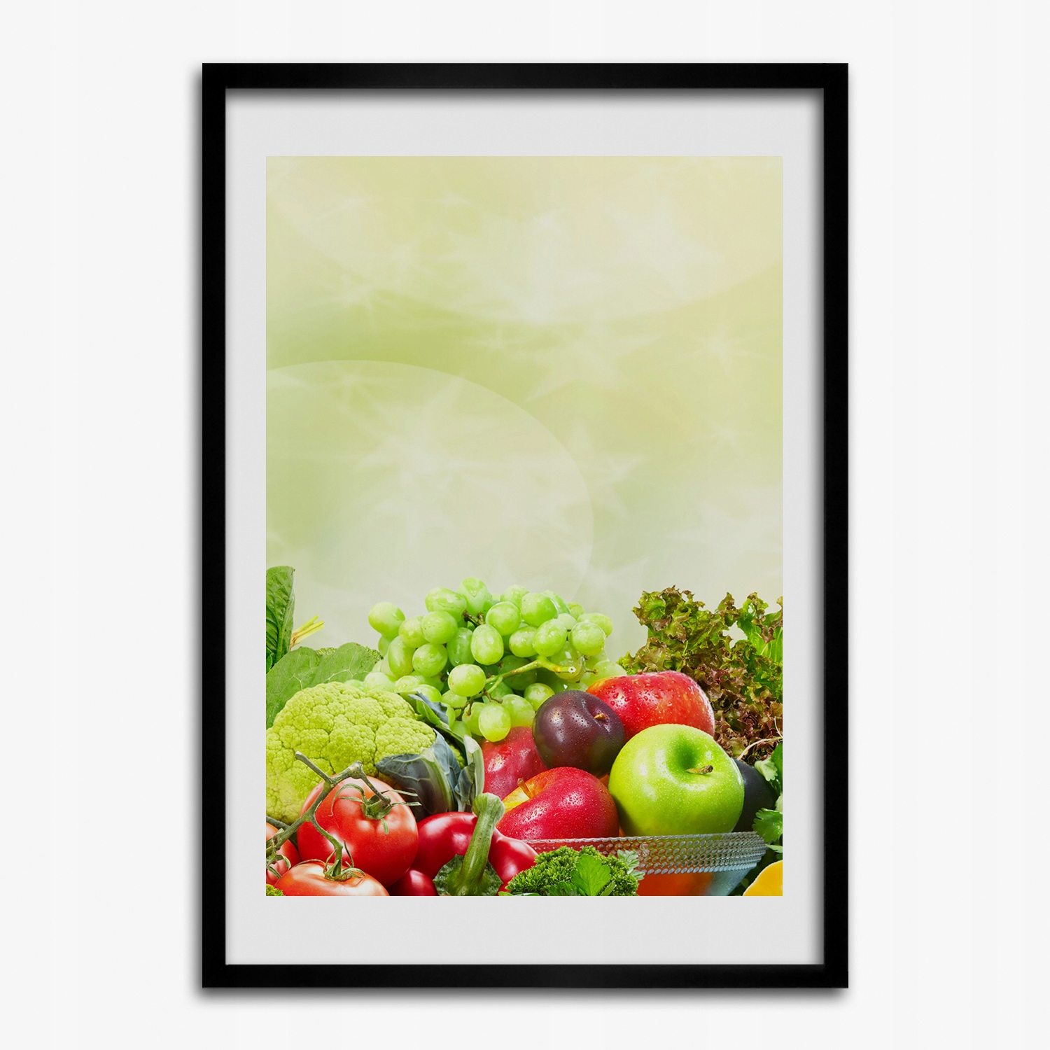 

Obraz z ramką do salonu Warzywa i owoce 70x100 cm