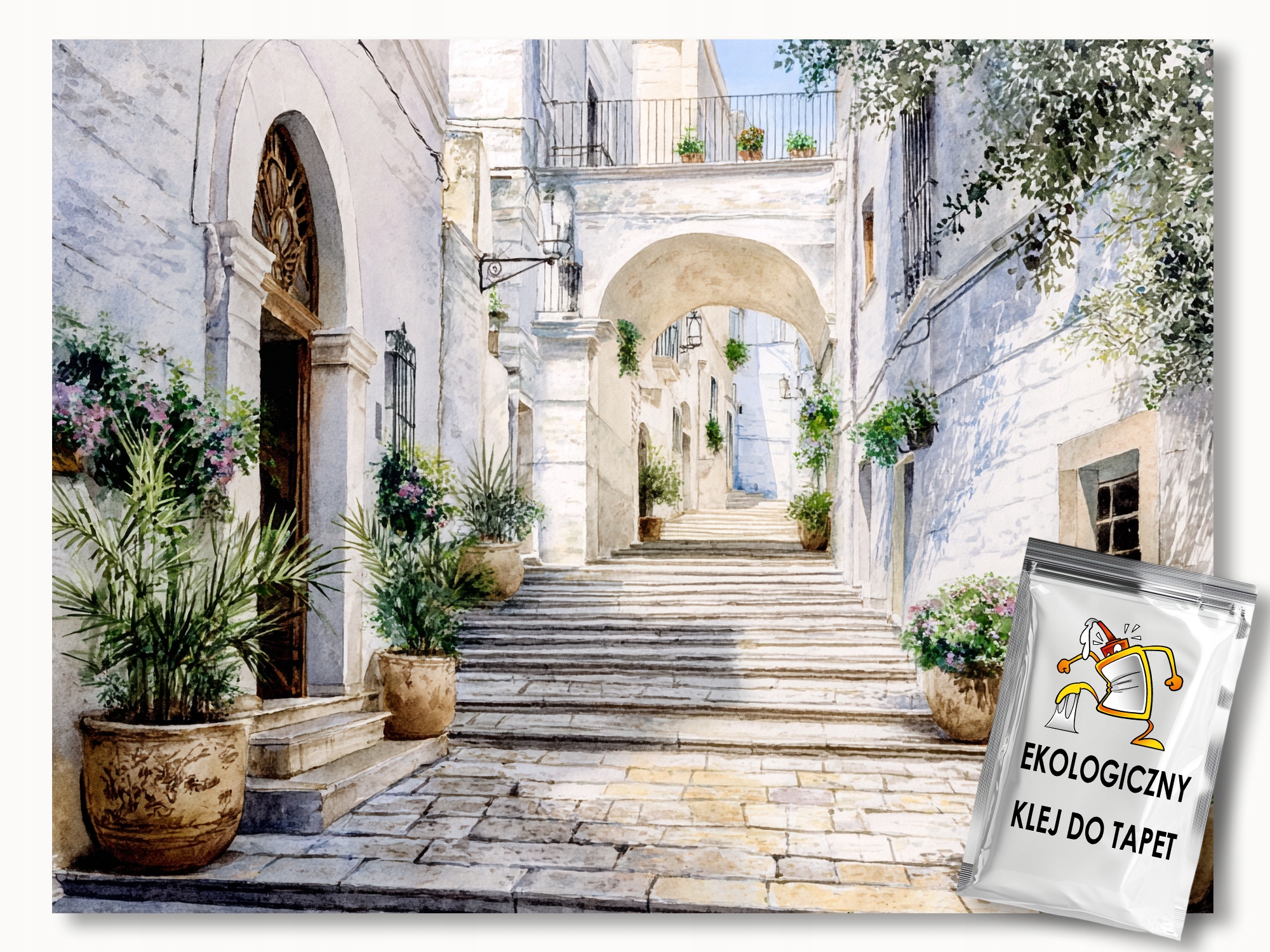 Fototapeta Flizelina Město Itálie Chorvatsko Ulička Schody 208x146 lepidlo