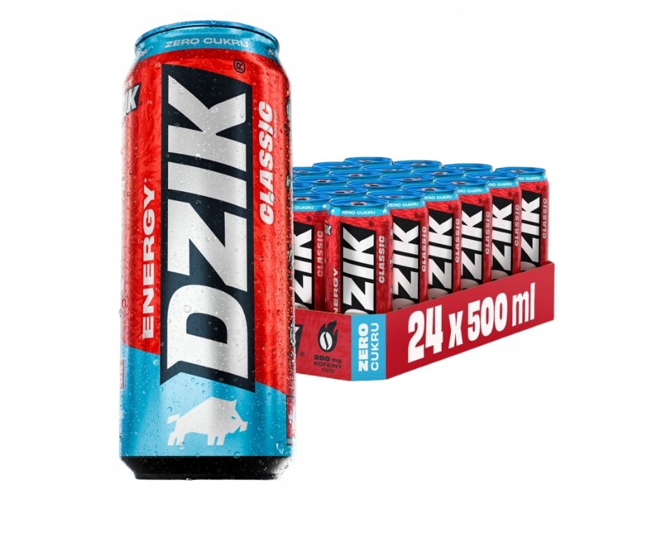 Napój energetyczny Dzik Energy zero kalorii Classic 500ml 24szt Drs
