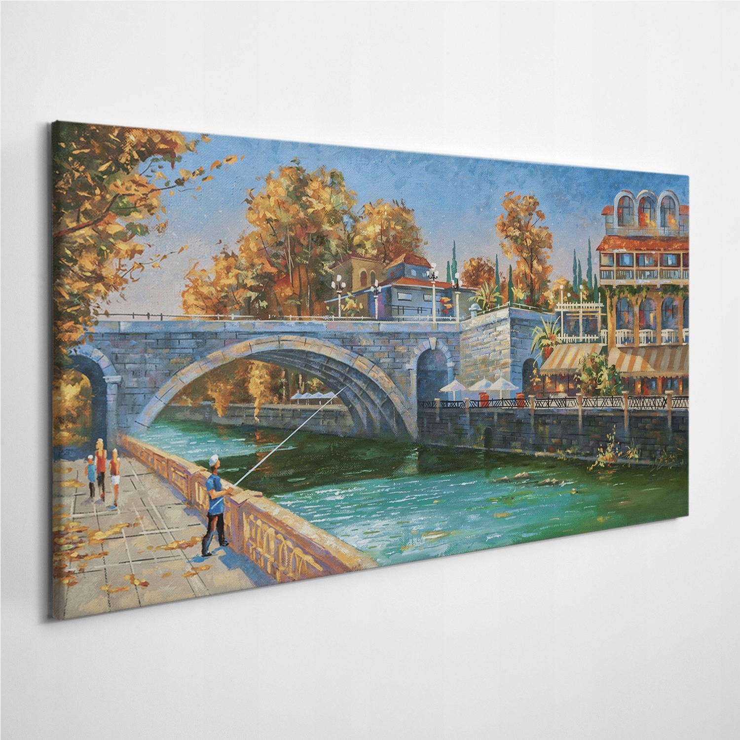

Obraz na płótnie na ścianę Rybak Woda Most 120x60