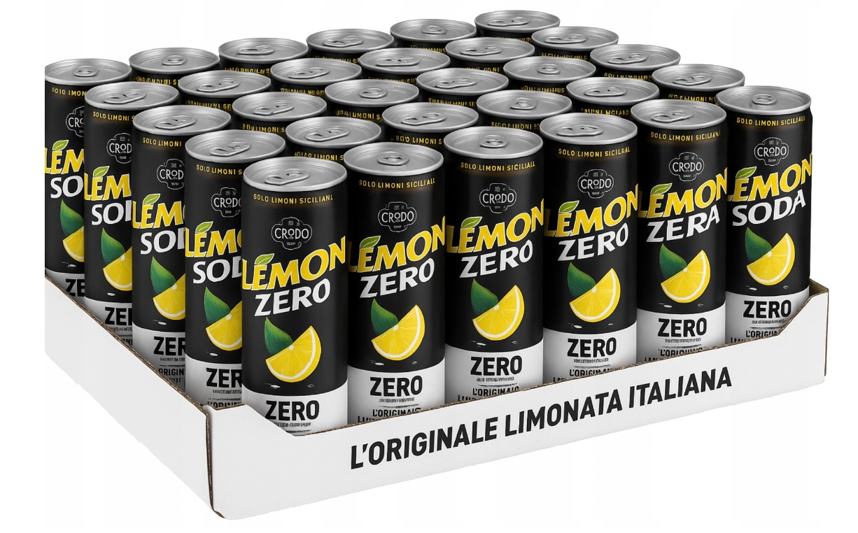 Levně Fonti DI Crodo Lemon Soda Zero Italský Citronový Nápoj 330 x 24 ks