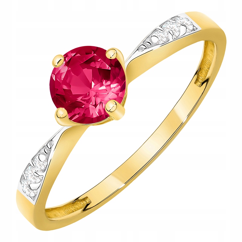 Zlatý Prstýnek Zásnubní pr 585 Zirkony vel.22