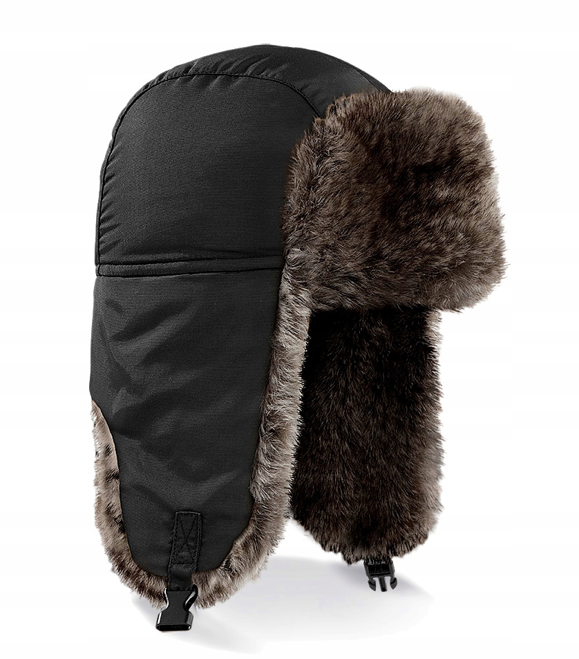 CIEPŁA CZAPKA ZIMOWA USZATKA USZANKA DAMSKA MĘSKA PILOTKA r. S/M