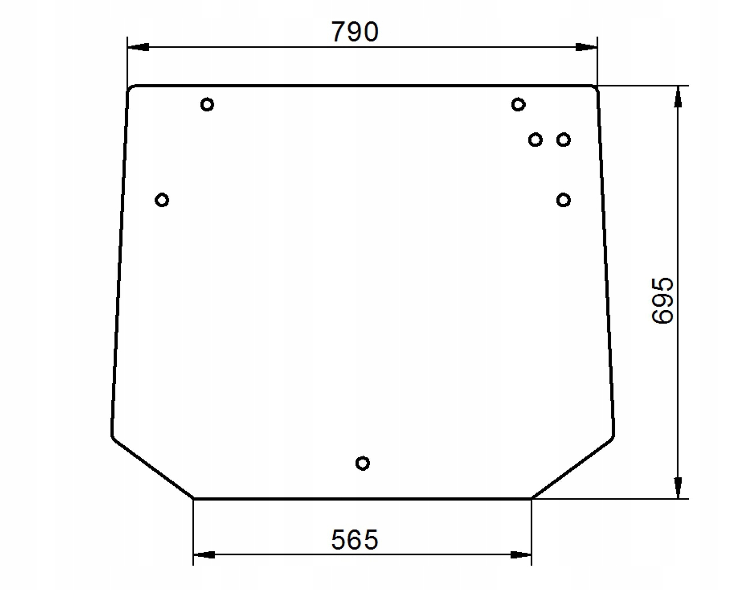 sklo Case série 2100 Pro kabina Mf zadní