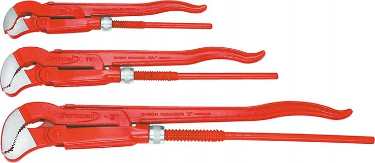 Sada nastavitelných kleští na trubky, úhlové, 3-dílná 1.-2." Format