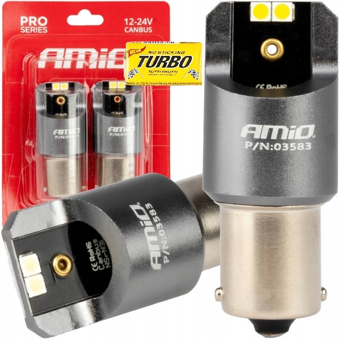 Żarówki Led Canbus seria Pro BA15S P21W 4x3030 Smd białe 12V 24V do auta