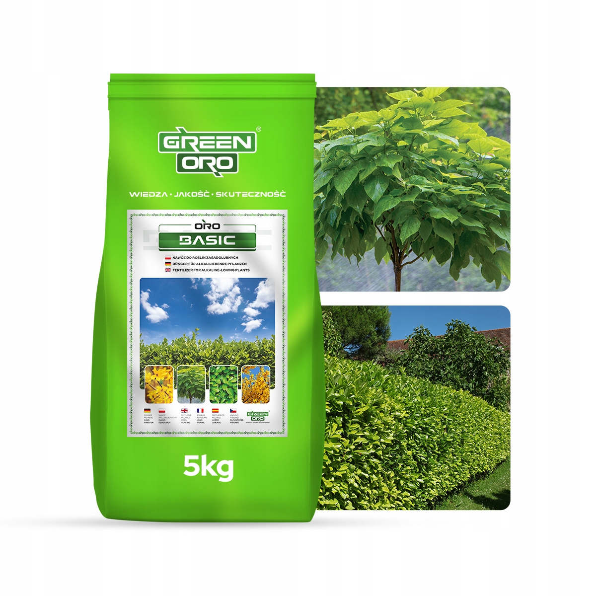 Nawóz do Laurowiśni Roślin Zasadowych Katalpy Forsycji Oro Basic 5kg 100dni