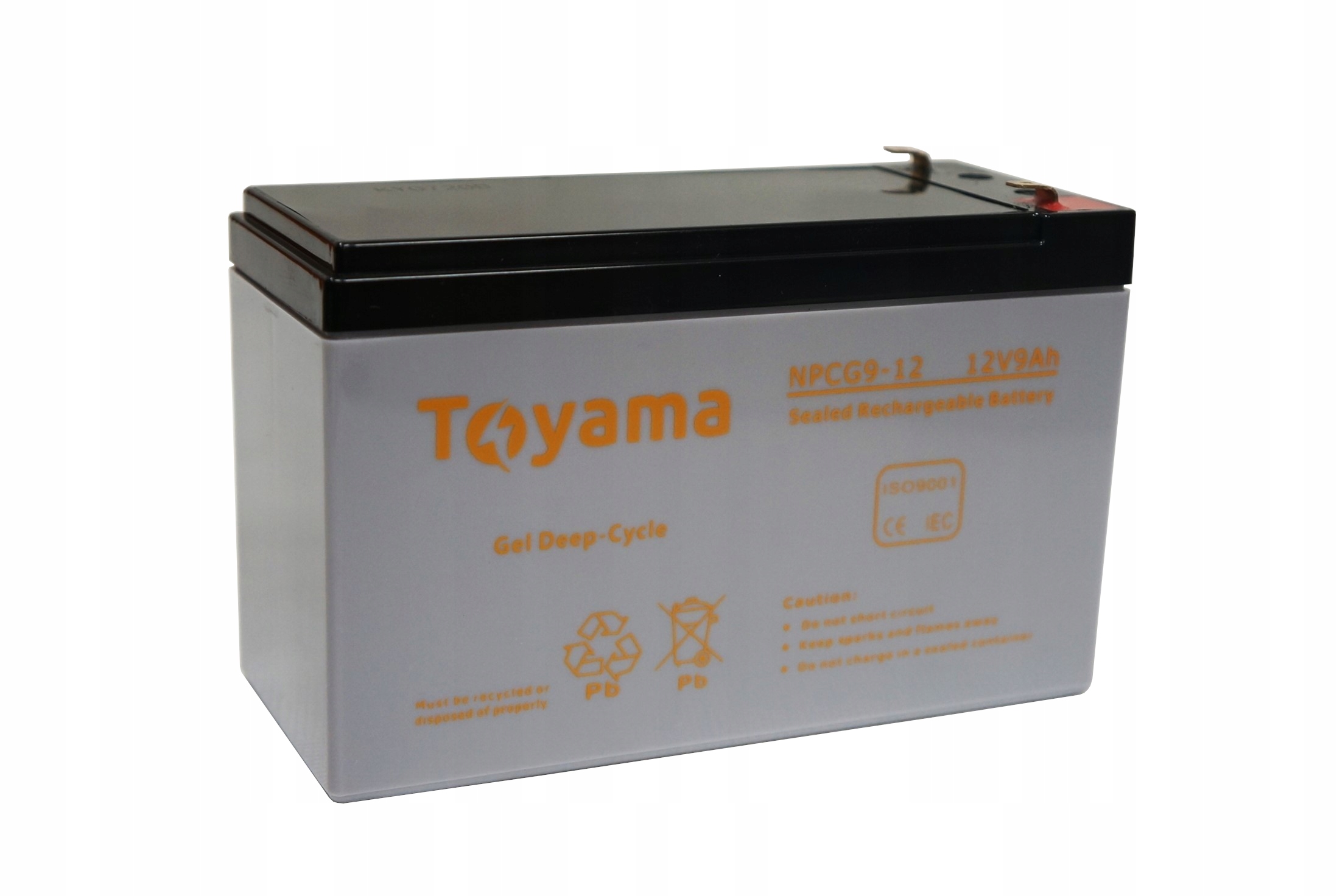 Akumulator żelowy Gel Toyama NPCG9-12V 9Ah Deep Cycle Głębokie rozładowanie