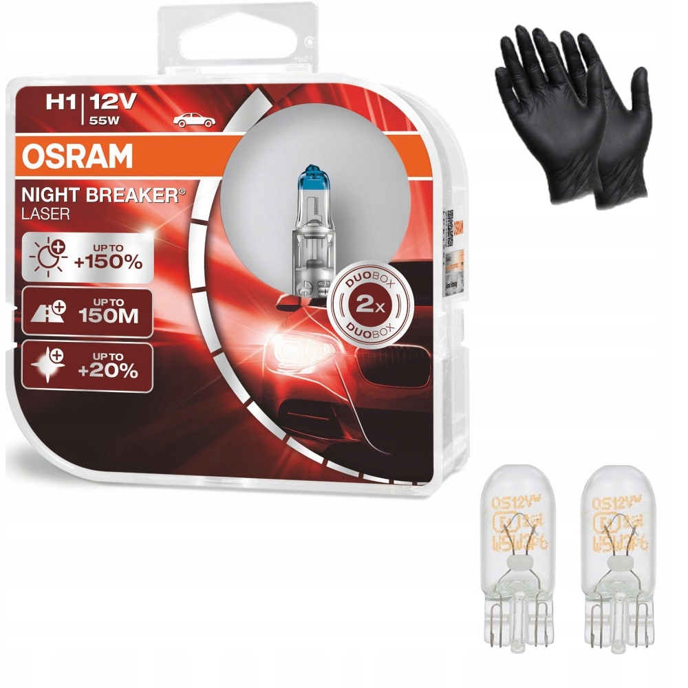 

Osram Żarówki H1 Night Breaker Laser +150% W5W