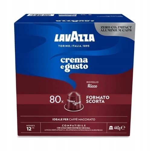 Kapsułki do Nespresso Lavazza Crema e Gusto Ricco 80 szt.