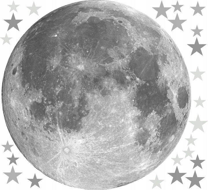 

Naklejka ścienna Księżyc moon w pełni 50 cm gwiazd