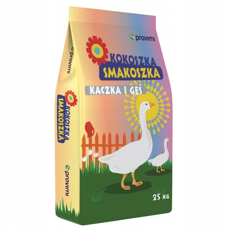 KOKOSZKA SMAKOSZKA PASZA GRANULAT KACZKA I GĘŚ 2 25KG cena dotyczy 1 sztuki