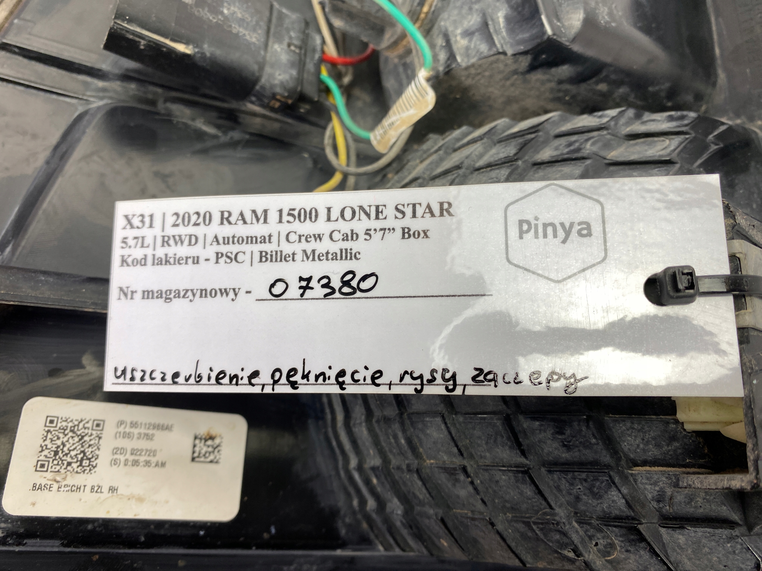light right rear part Dodge Ram 1500 2019+ USA