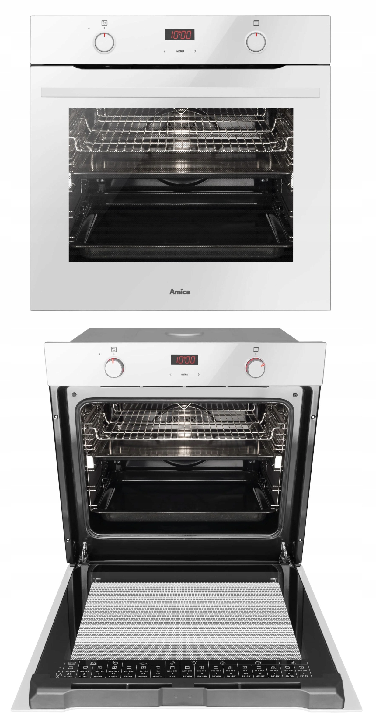 BIAŁY ZESTAW DO ZABUDOWY AMICA Z LODÓWKĄ NO FROST Kolor dominujący biały