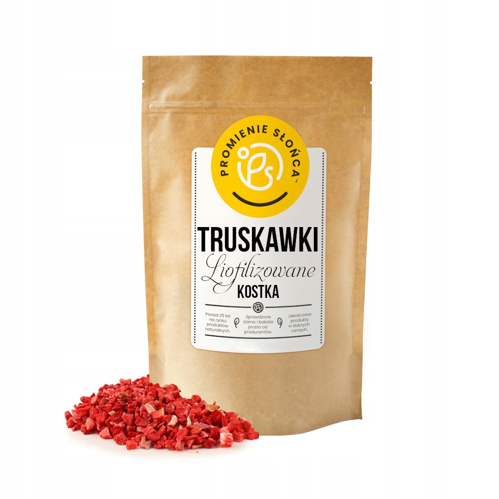 Truskawki liofilizowane Kostka 20G Do Jogurtu