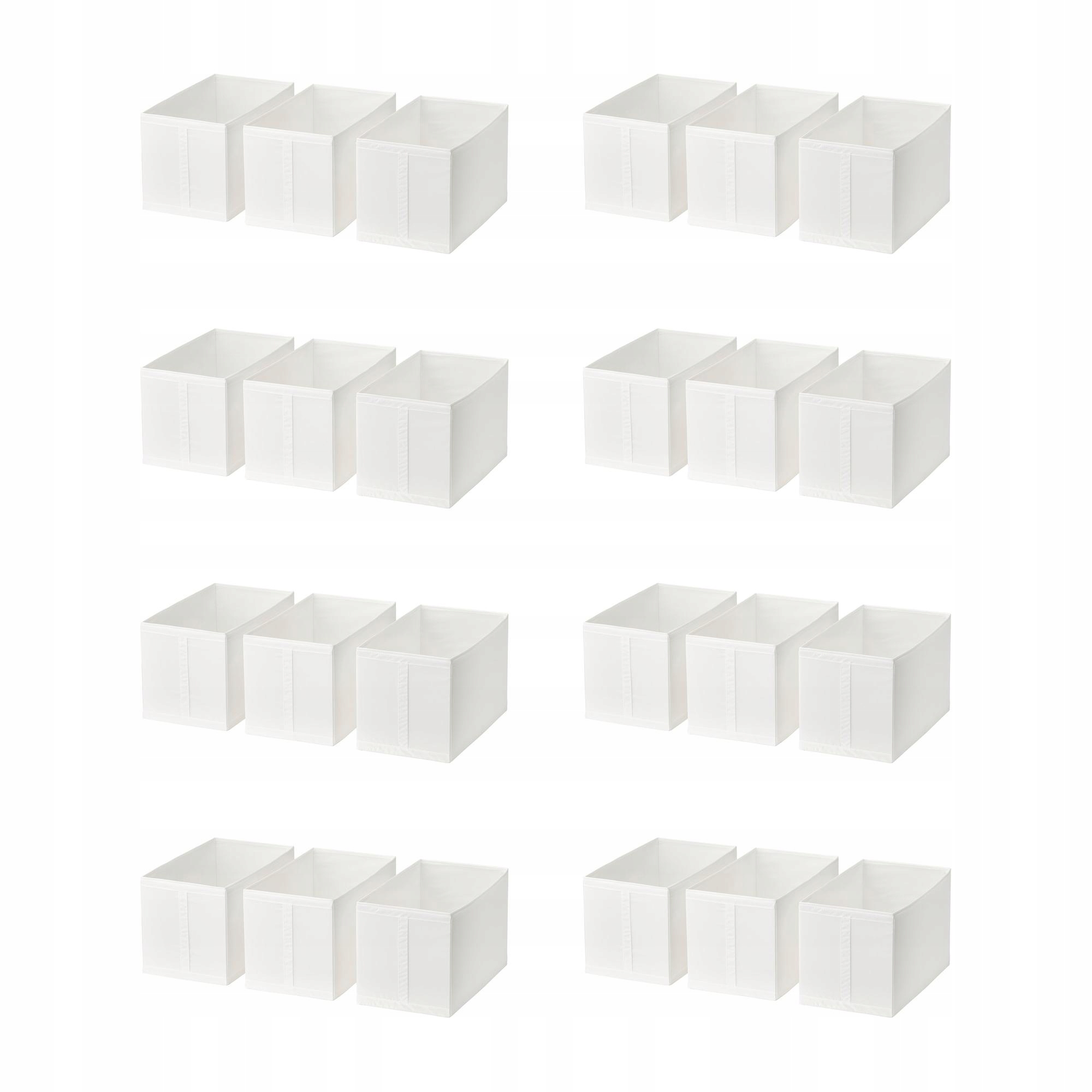 8 szt. Pudełko Skubb białe 31x55x33 cm 3 sztuki do przechowywania