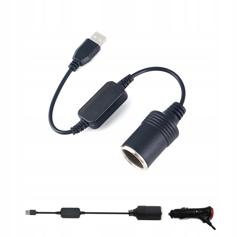 ADAPTER AUTO KONWERTER GNIAZDO ZAPALNICZKI USB