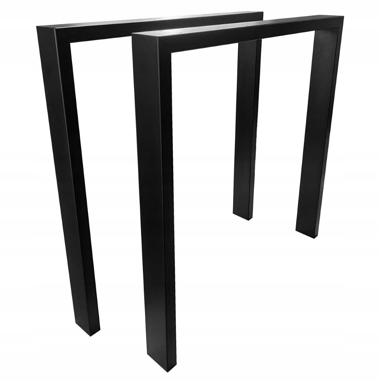 Kovové nohy do U na stôl Loft Industrial čierne 70x72 cm Profil 7x3 cm 2 ks