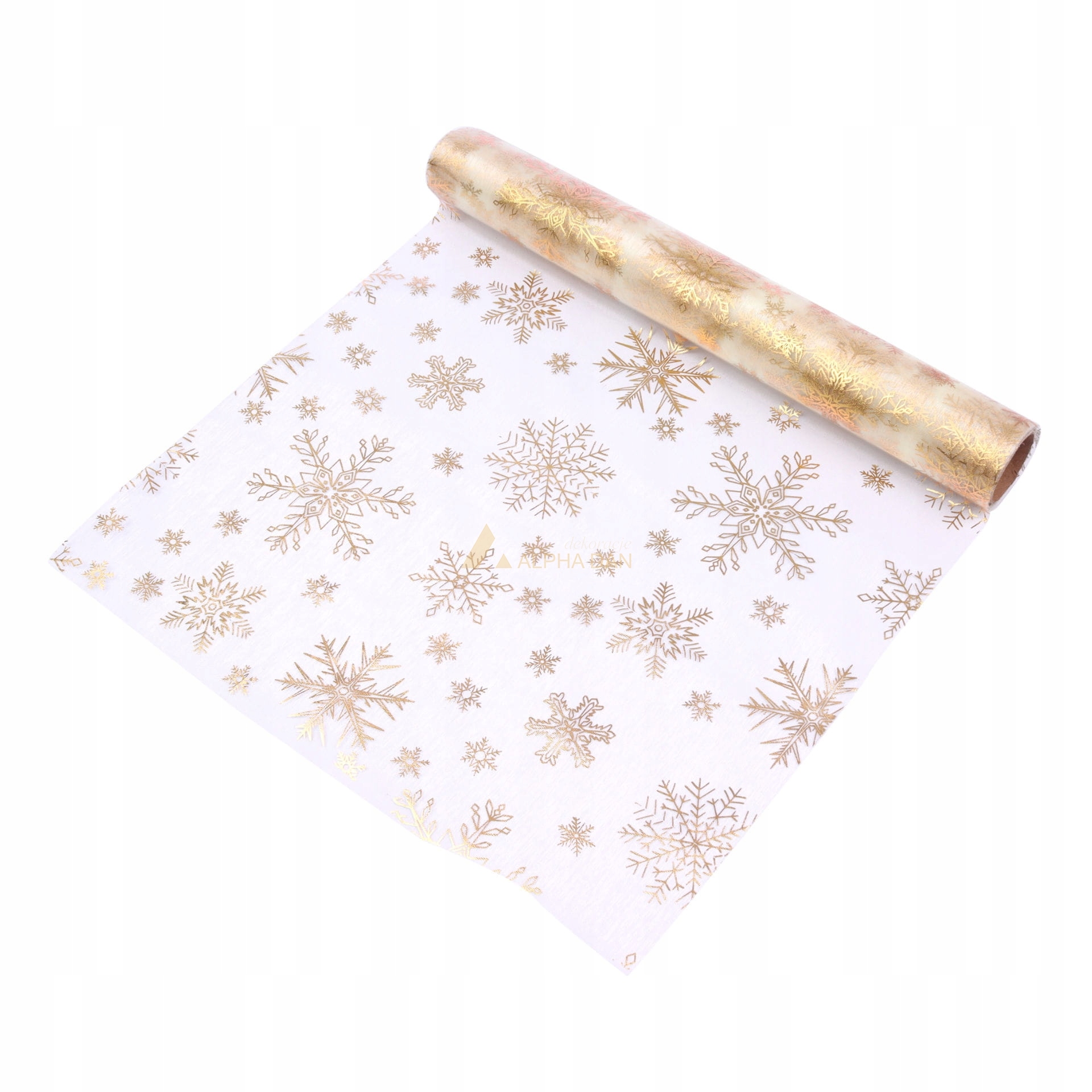 

Organza Dekoracyjna w Śnieżynki 39cm 9mb Złoty