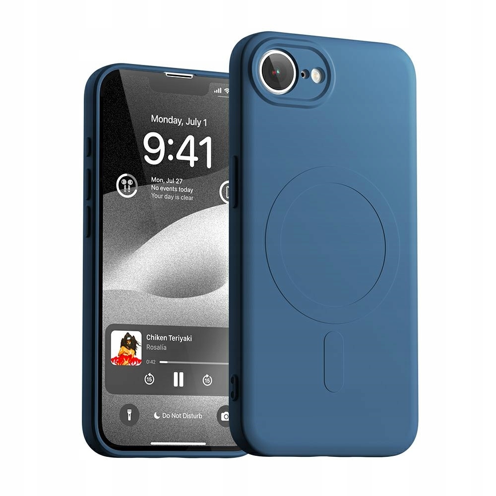 Mercury Semi-Silicone MagSafe do iPhone 16e / 17e Niebieski