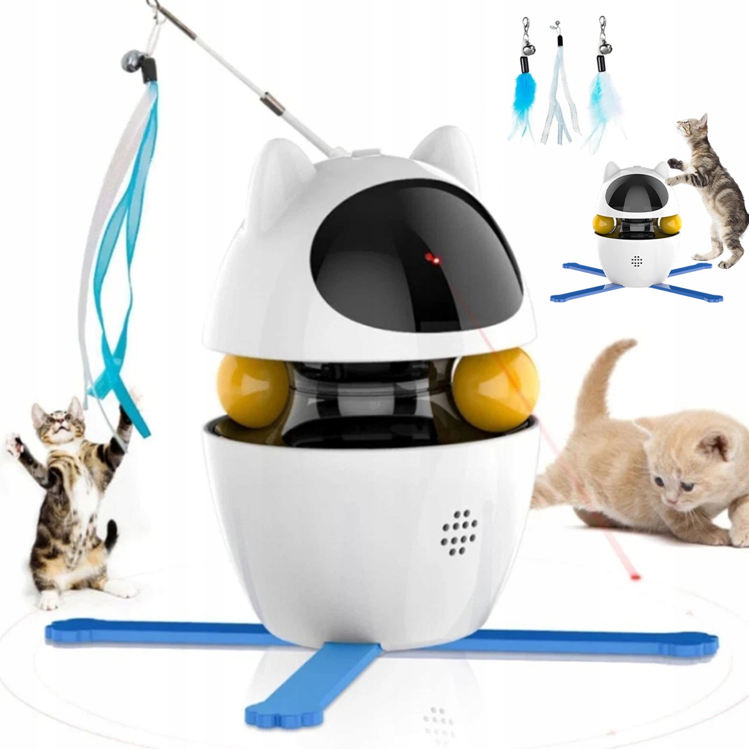 Levně Automatický Laser Interaktivní Kočka S Teleskopickým Výložníkem