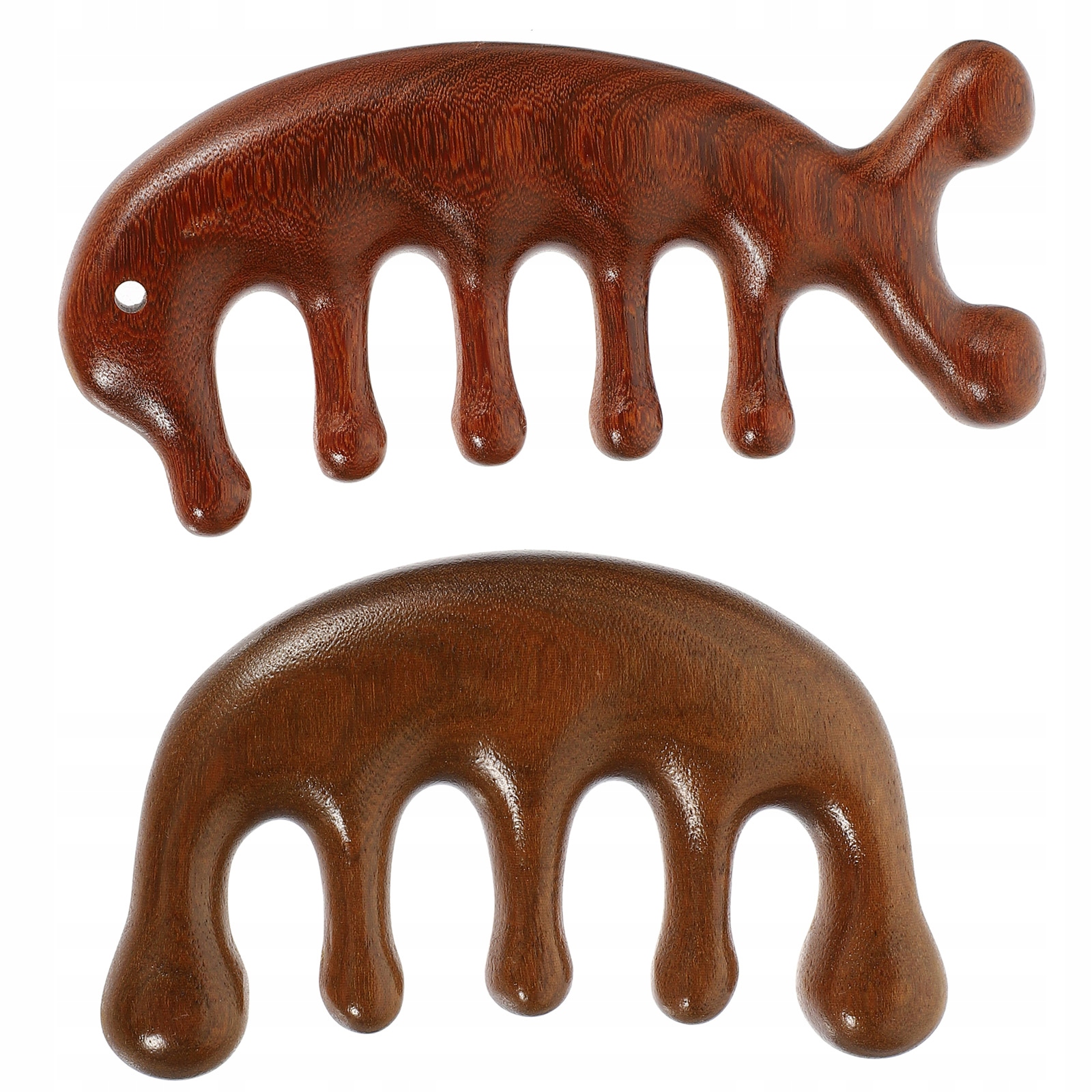 MASAŻ SZYI TWARZY DREWNIANY GRZEBIEŃ 2 SZT