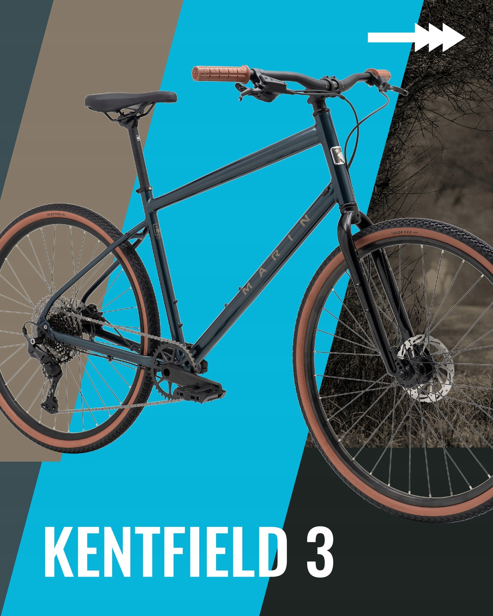 Rower Marin Kentfield 3 rozmiar XL 28" 2026 1x11 Dark Blue metalik