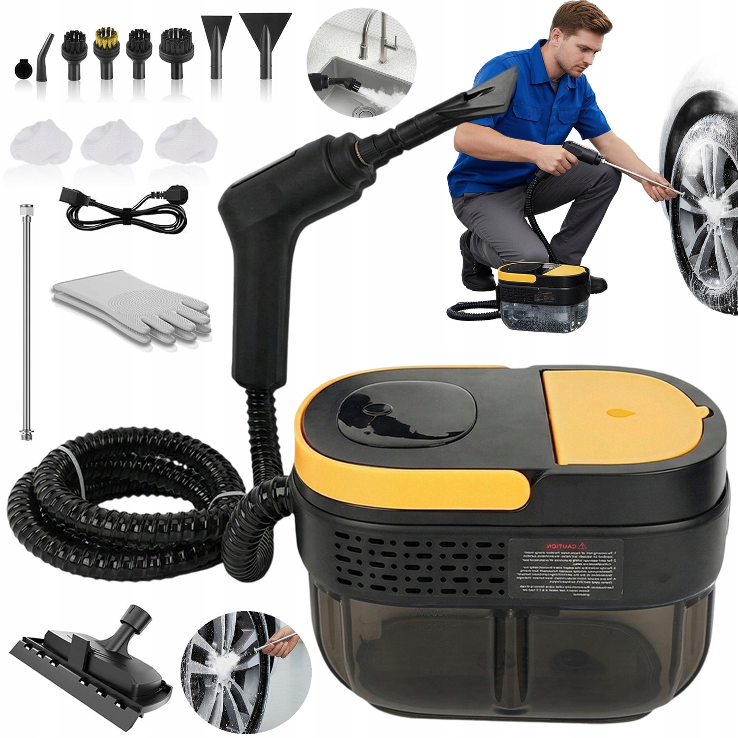 Parní Čistič Oken Parní Čistič 2500W 3BAR Vysoká Kvalita Odolný