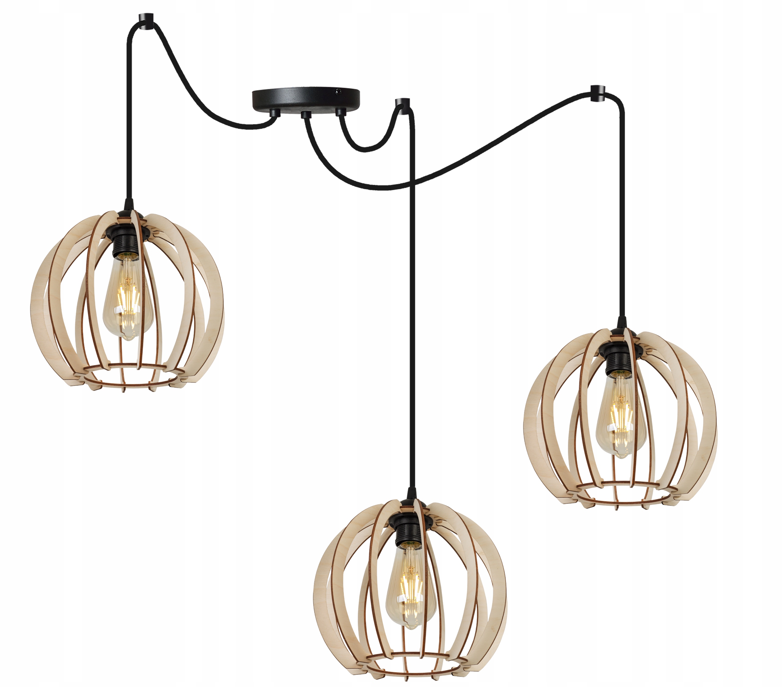 

Nowoczesna Lampa Wisząca Sufitowa Z Drewna Led