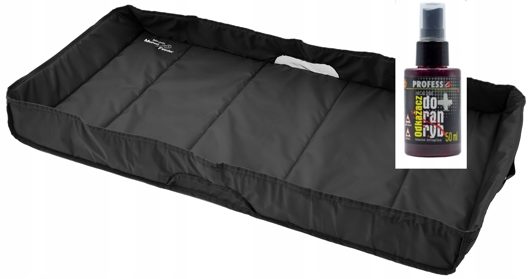 Mikado MATA KARPIOWA METHOD FEEDER MAT + odkażacz wędkars FISH CARE PROFESS