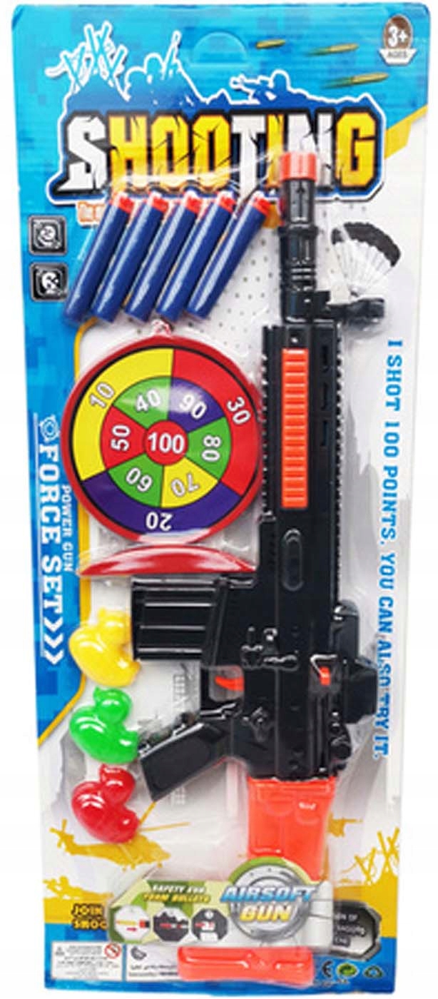 

Zabawka Karabin Naboje I Tarcza Pistolet Broń 3+