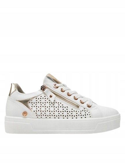 Xti Bílé Sportovní Dámské Boty Se Zlatými Detaily A Perforací 41 J8B